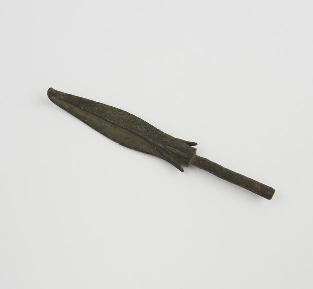 Arrowhead(?), bronze, tip bent, found in Pompeii, Roman