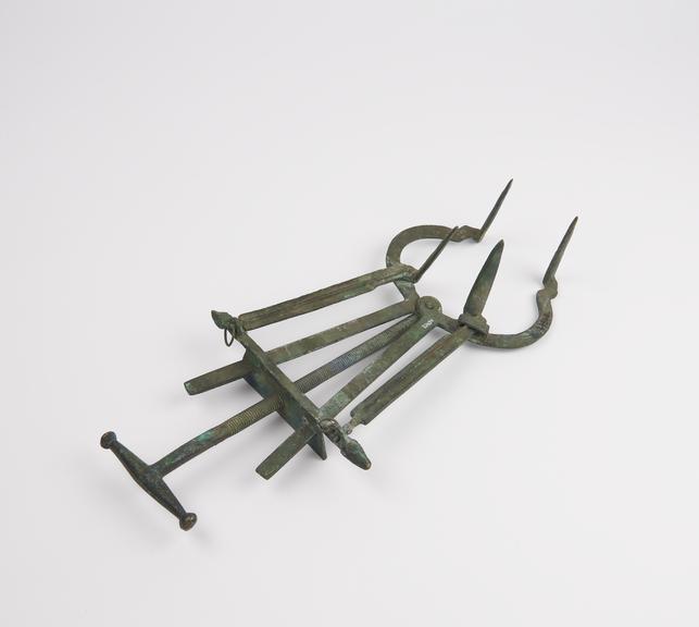 Metal copy of Roman bronze vaginal speculum