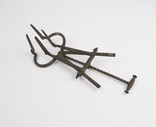 Metal copy of Roman bronze vaginal speculum excavated at Pompeii