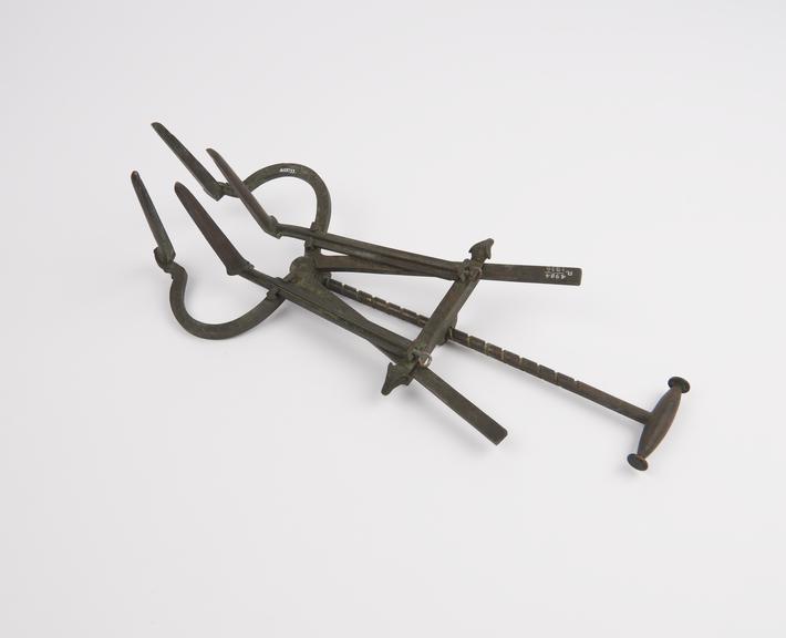 Metal copy of Roman bronze vaginal speculum excavated at