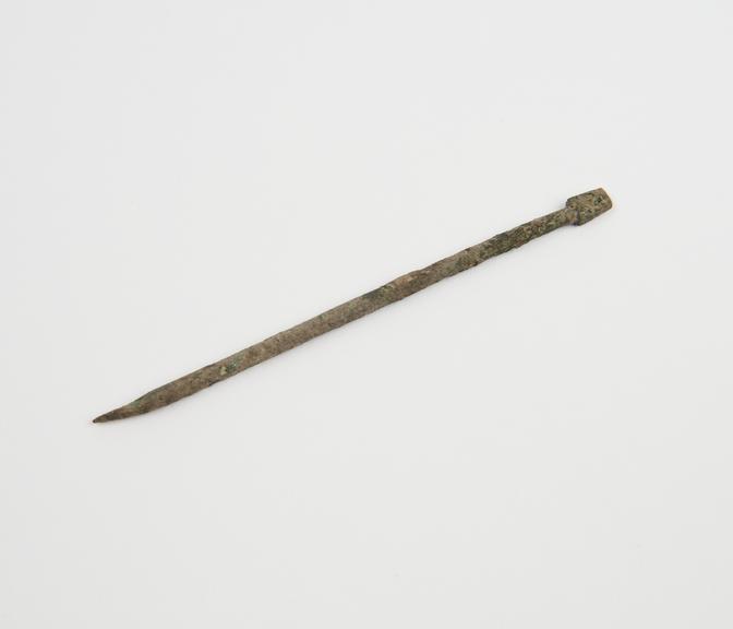 Combined cautery and probe, bronze, Roman