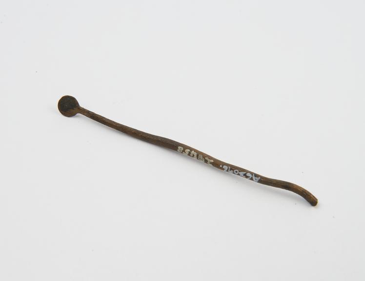 Bronze ear scoop, Roman, found in Tiber, from Hamonic Collection