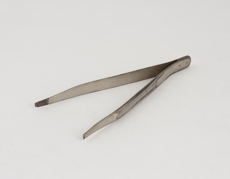 Spring-action forceps, steel, plated