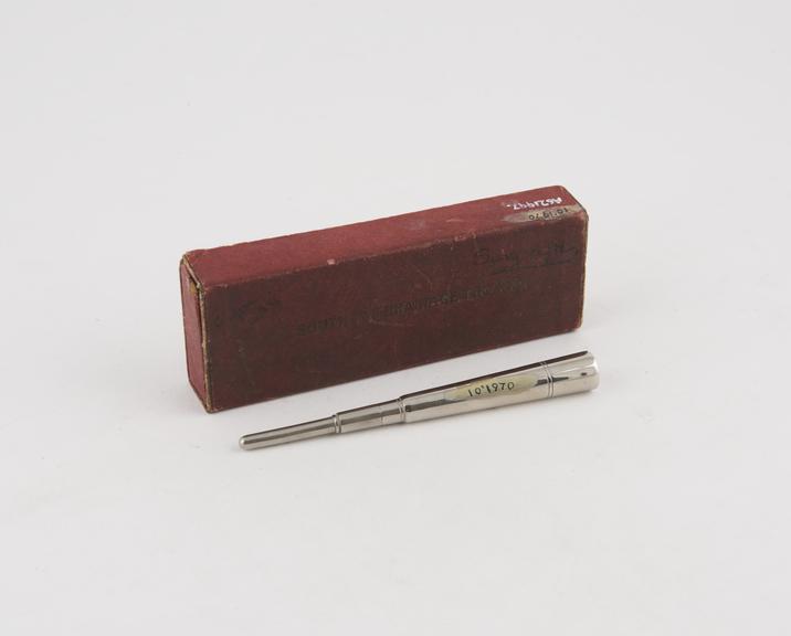 Southey's drainage trocar and cannulae, in metal case, with box