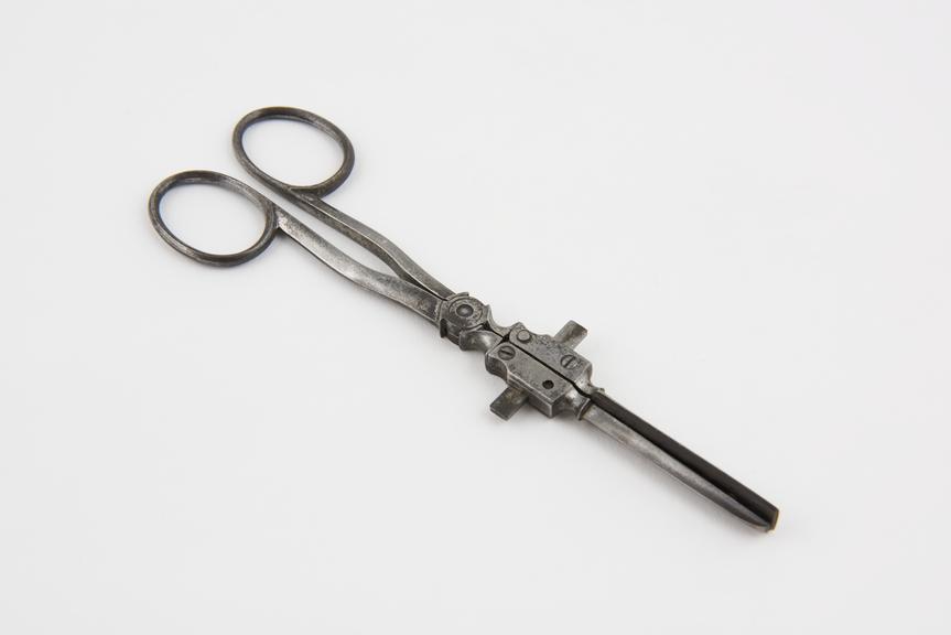 Hare-lip forceps, parallel blades, steel