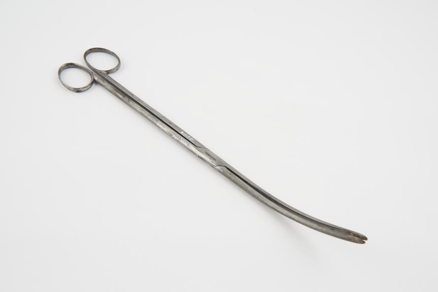 Forceps, possibly laryngeal, possibly uterine, steel