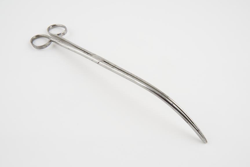 Laryngeal forceps, plated steel, by Eagland of London