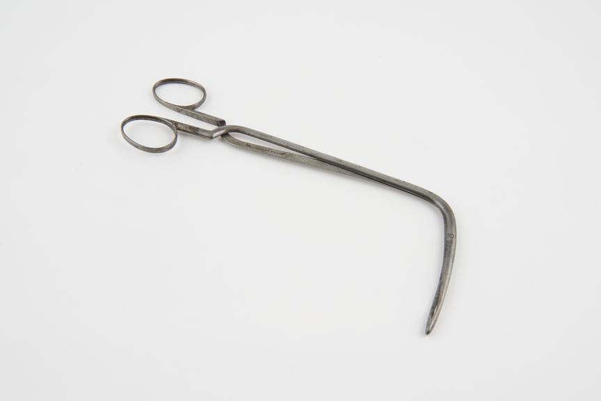 Laryngeal forceps, MacKenzie, steel, by Mayer of London