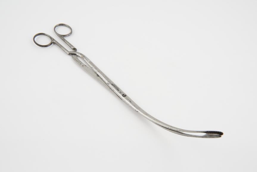 Laryngeal forceps, steel, by Woolley Sons and Co