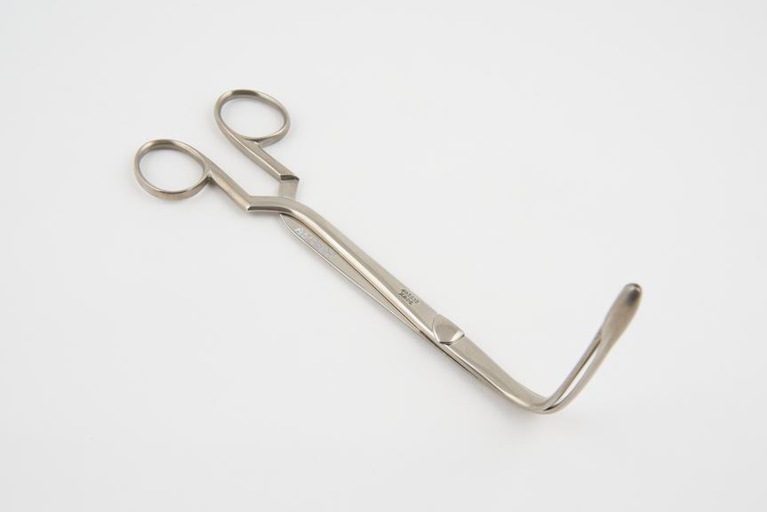 MacKenzie's laryngeal forceps, steel, nickel plated