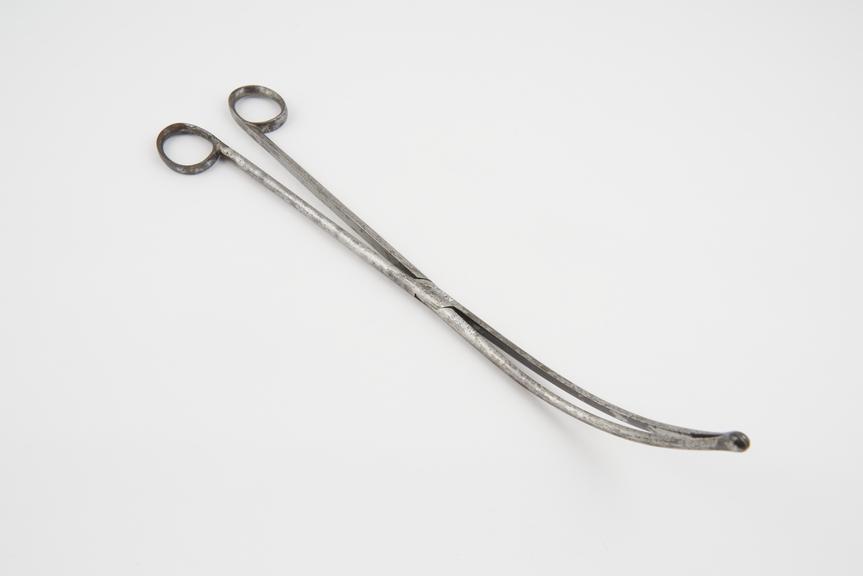 Laryngeal forceps, steel, by Charriere of Paris, c. 1850