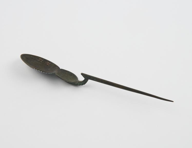 Bronze spoon with figure-of-eight-shaped bowl, Roman, 01-350AD