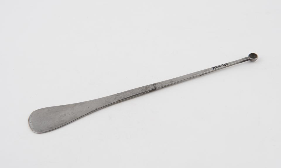 Scoop and spatula, steel, European, late 19th century