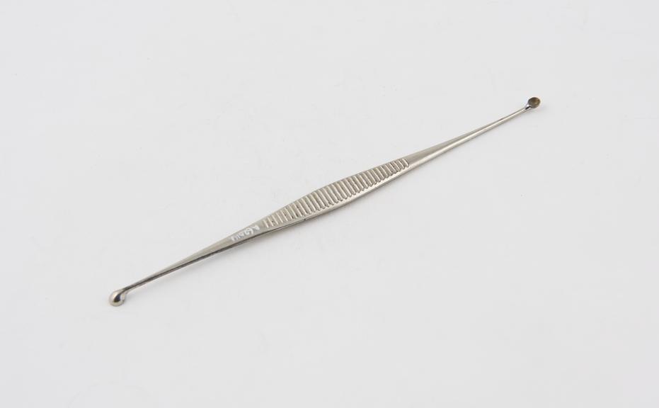 Double ended curette, steel, nickel plated, probably British