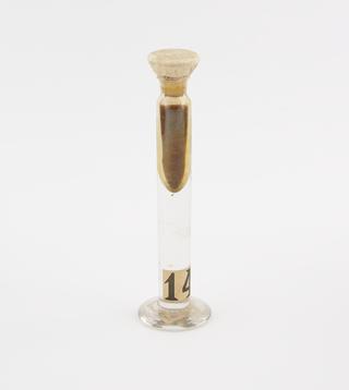 Glass jar containing amido-azobenzene (aniline yellow)