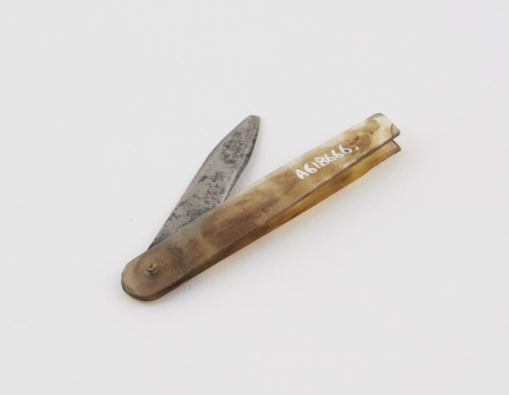 Lancet, steel, in sheel sheath, 18th century
