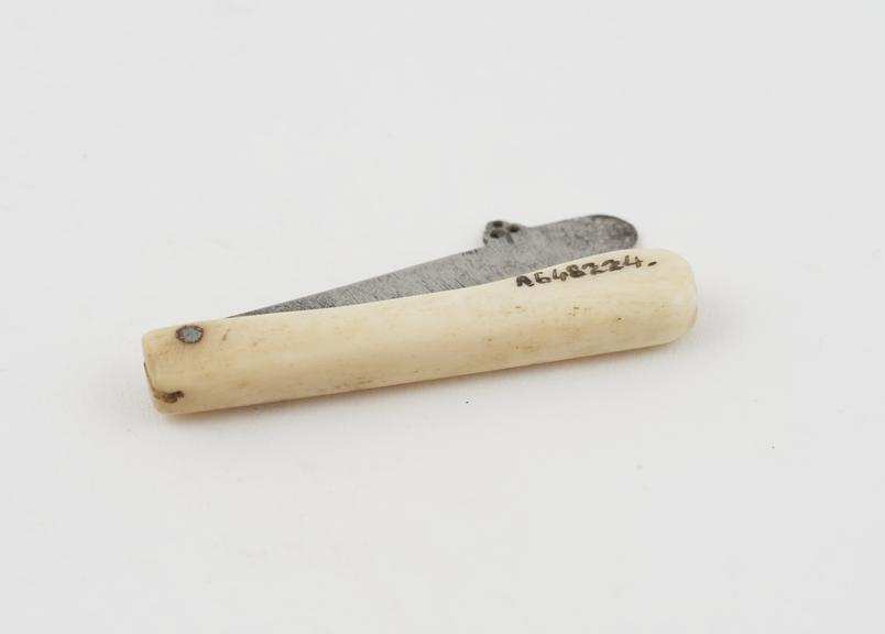 Fleam(?), steel and ivory, 19th century