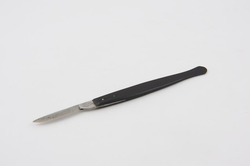 Scalpel, steel and ebony, by S