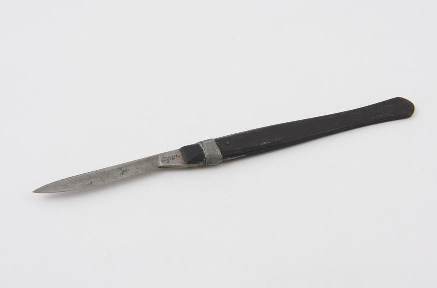 Scalpel, steel and ebony, by Ferris and Co