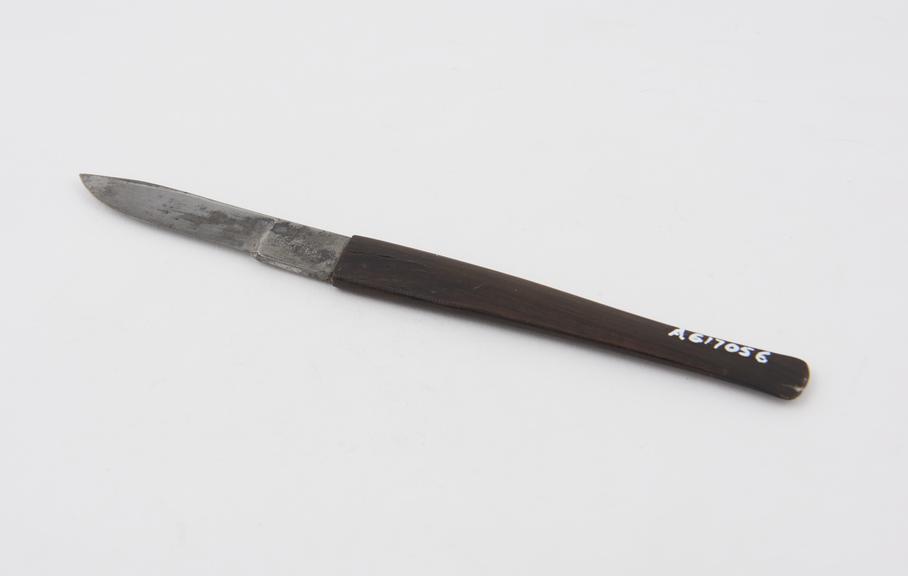 Scalpel, steel and ebony, by Still, British, 19th century