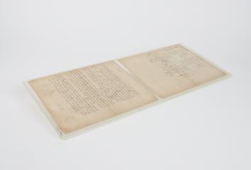 Glazed frame for letter from Philip Reis