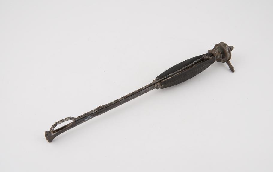 Ecraseur, screw-action, metal and ebony, possibly French