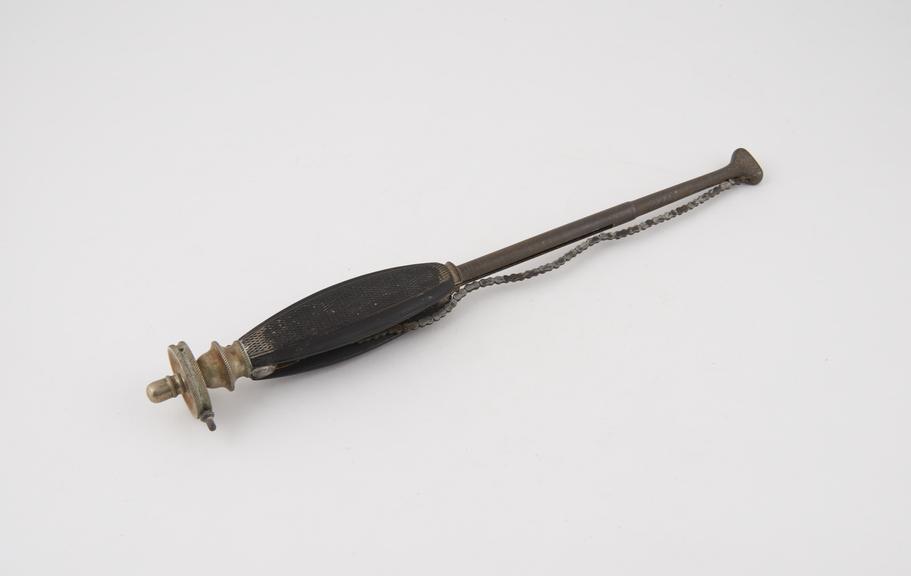 Ecraseur, screw-action, metal and ebony, possibly French