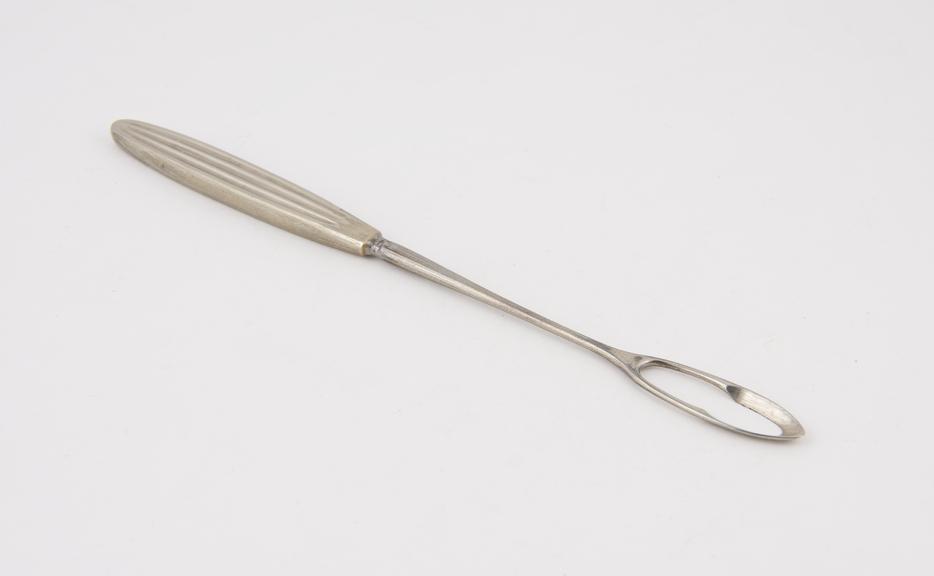 Osteotome, steel, nickel plated, by Simal, French, 1880-1920