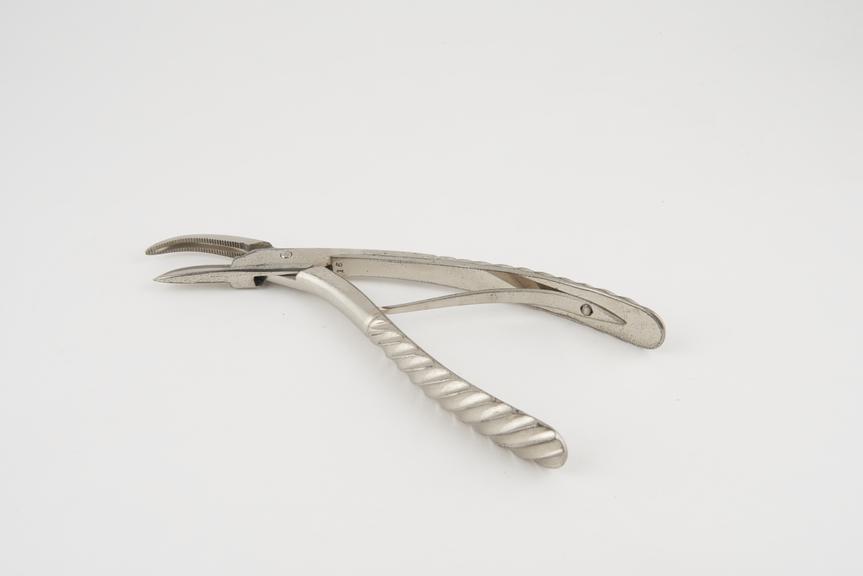 Rib shears, steel nickel-plated, by Mayer and Meltzer of London