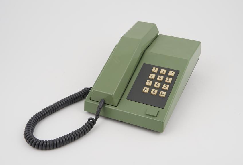 Telephone handset, push button, green, model SKTH 1561 LUFE