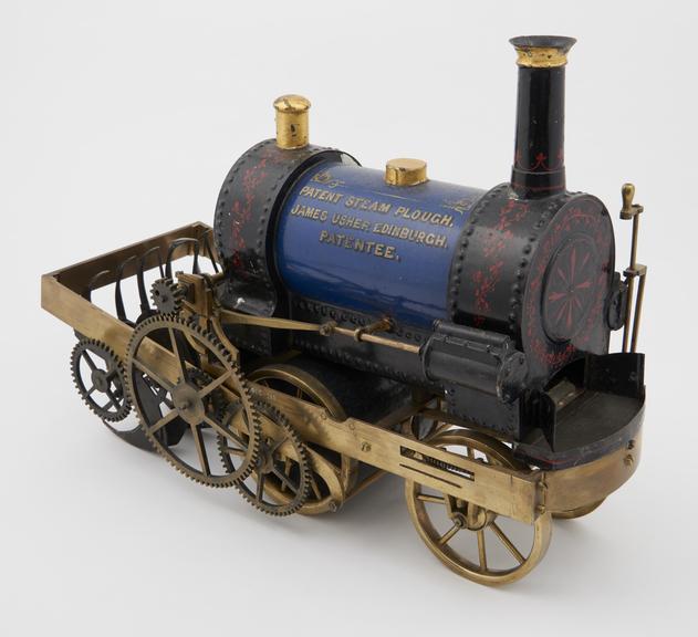 Model of Usher's steam plough of 1849.