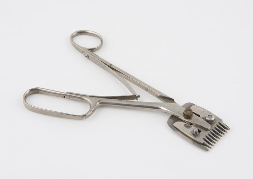 Hair clippers, steel, nickel-plated, by Down of London