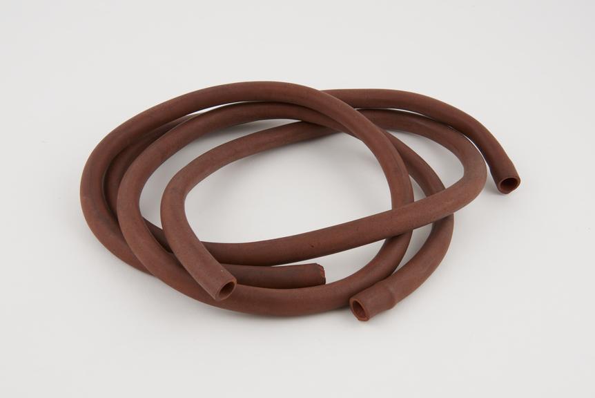 2 pieces of rubber tubing, English(?), 1871-1930