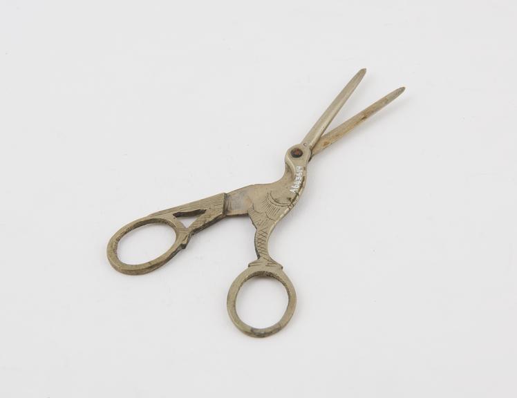 Crane-shaped scissors, metal, Chinese