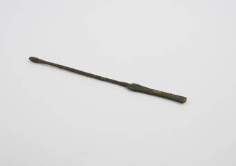 Combined spatula and olive-ended probe