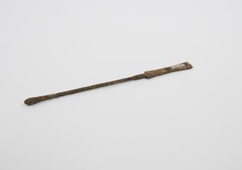 Combined spatula and olive-ended probe