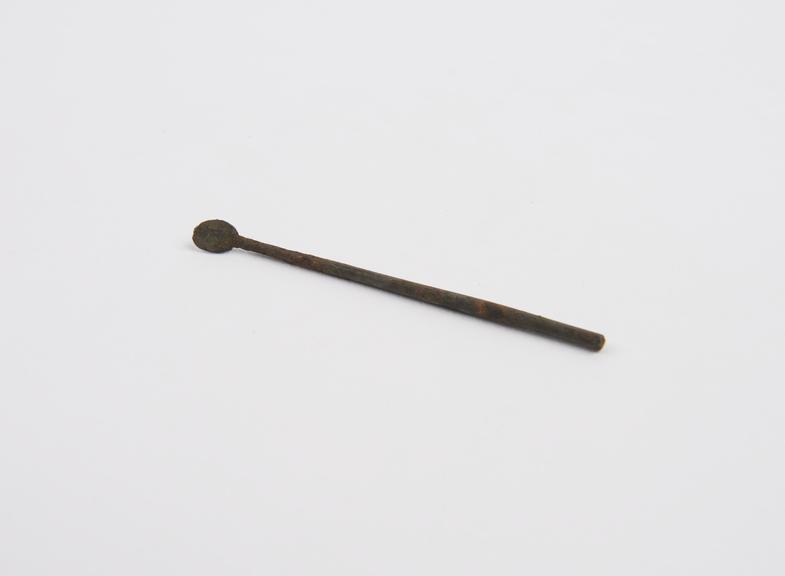 Roman tin ear spoon, Italian, 450 BC to 300 BC