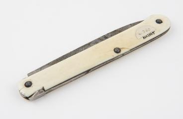 Knife, steel and ivory, 19th century