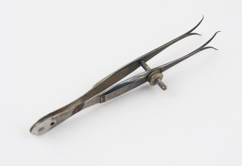 Ophthalmic retractor, steel, 19th century, relic of Lister