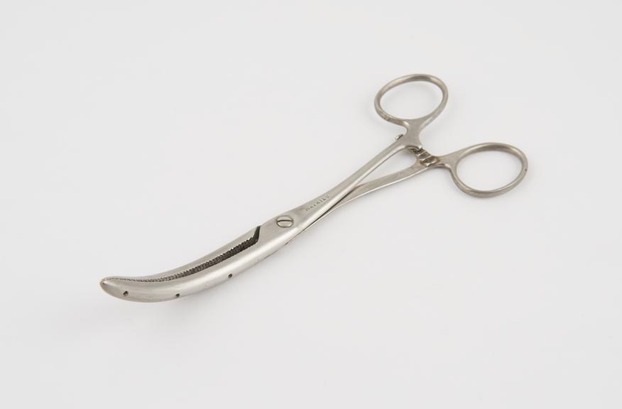 Guyon's bladder forceps, steel, by Mathieu of Paris