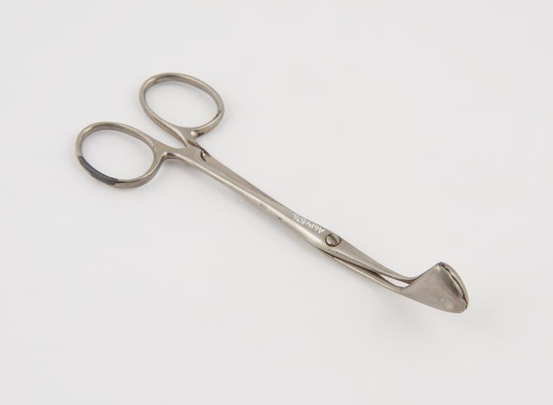 Gland forceps, steel, nickel-plated, probably British