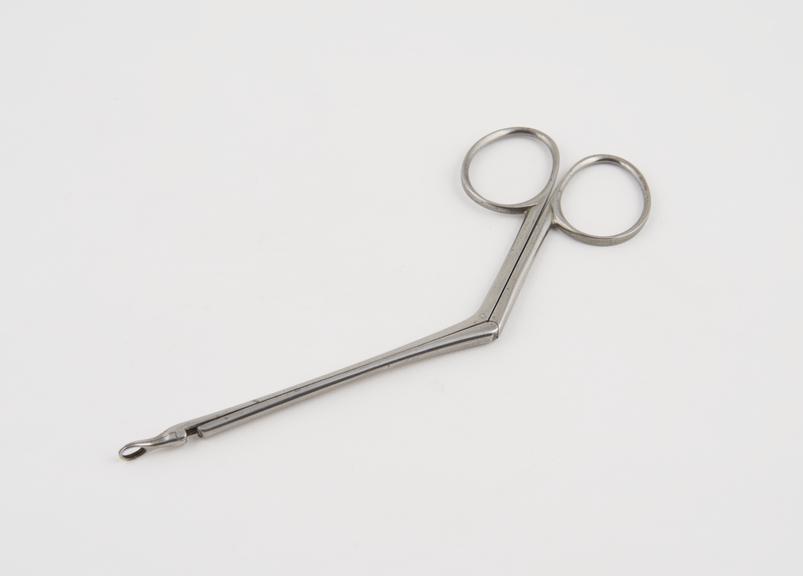 Aural(?) forceps, steel, probably English, 1875-1910