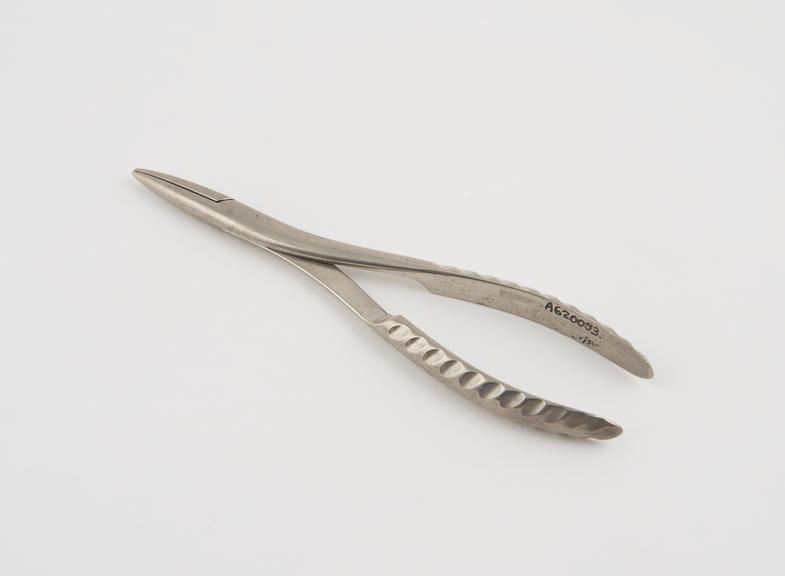 Ligature forceps, nickel plated steel, USA, 1892-1910