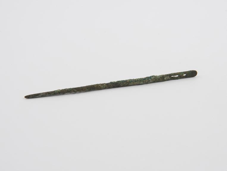Needle, bronze, with double fenestration, Roman(?), 199BC-500AD