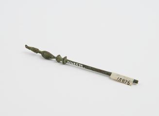 Probe(?), bronze, with decorated head, incomplete