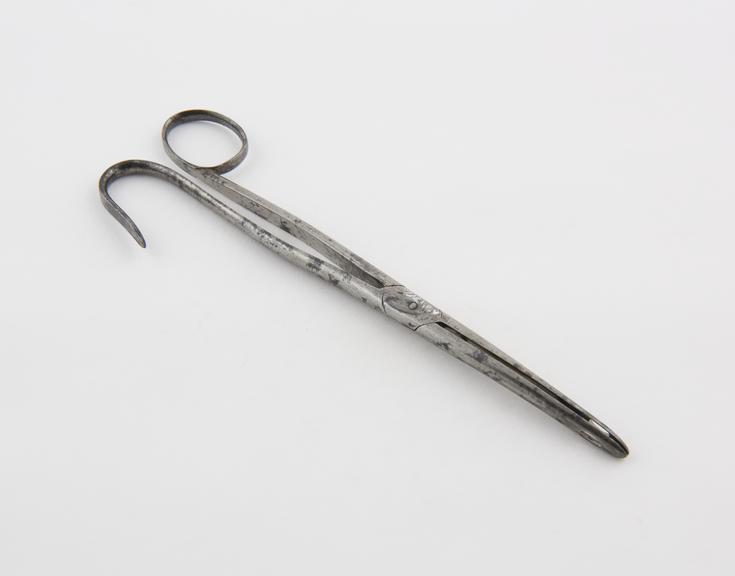 Polypus forceps, steel, 19th century