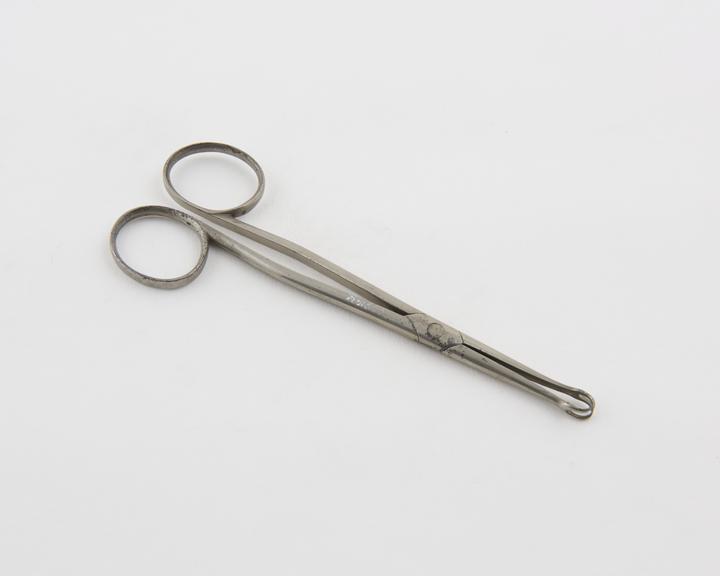 Nasal forceps, nickel plated steel, by Maw of London, 1880-1920