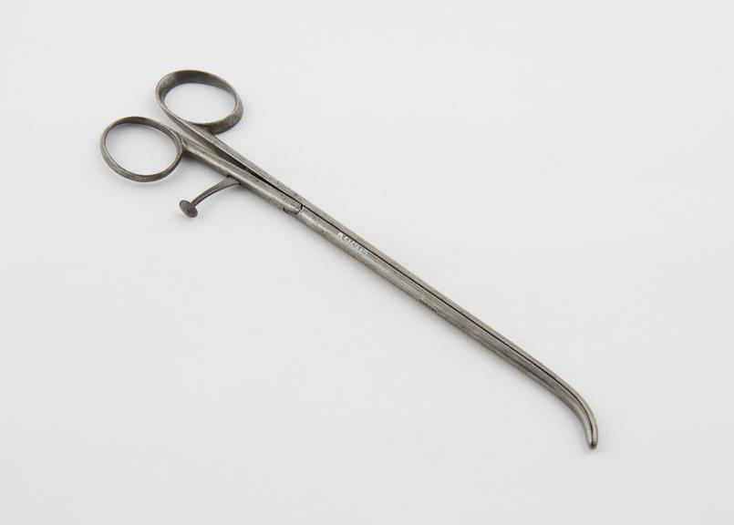 Nasal forceps, steel, by Krohne of London, and mid 19th century