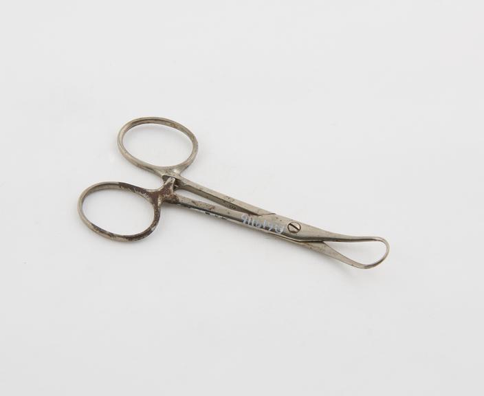 Tongue forceps, Corbould, steel, nickel plated