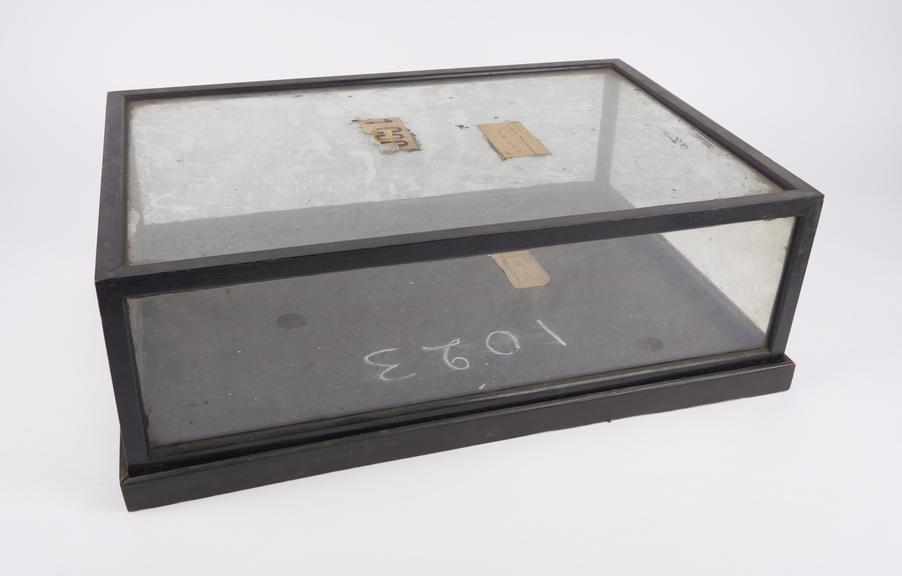 Base and glass cover for harmonograph invented by Frederick